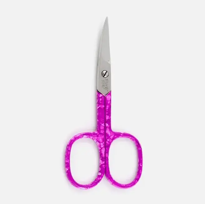 ножницы для ногтей,  изогнутые лезвия, пурпурное покрытие  Silver star