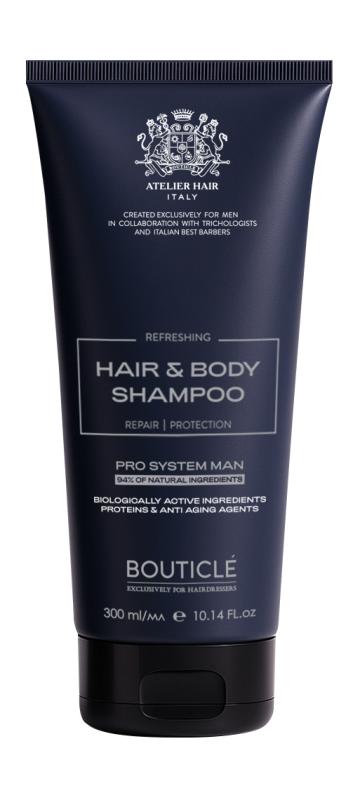 ШАМПУНЬ ДЛЯ ВОЛОС И ТЕЛА - HAIR AND BODY SHAMPOO 300 мл BOUTICLE