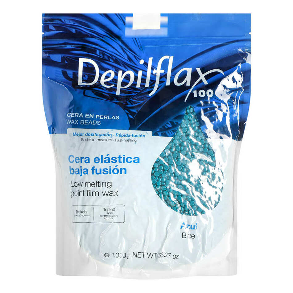 Depilflax Воск Пленочный EXTRA Elastic, в гранулах, синий 1000 гр