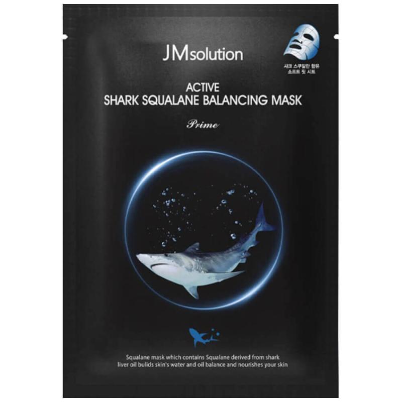 Тканевая маска с акульим скваланом JMsolution Active Shark Squalane Balancing Mask Prime