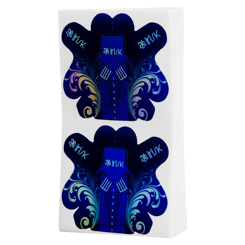 Формы для наращивания, голографические, синие 100шт