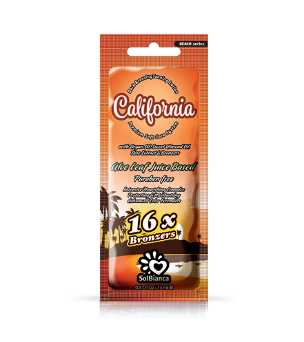 Крем California (16) c маслом арганы,маслом сладкого миндаля,экстрактом розы и бронзантами 15 мл