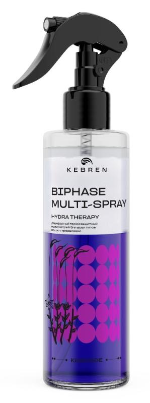 KEBREN, HYDRA THERAPY, Двухфазный термозащитный мультиспрей для всех типов волос с трегалозой, 240 м