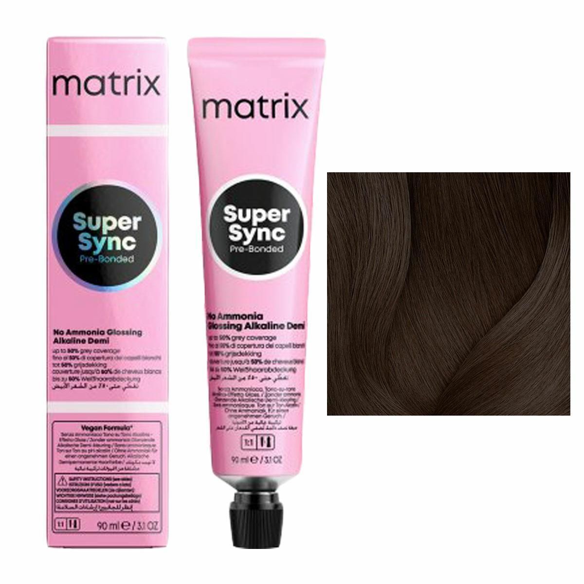 Matrix Color Synk Тонирующий краситель 3NN темный шатен глубокий натуральный, до 75% седины  90мл