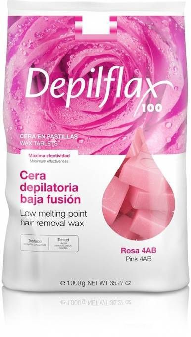 Воск горячий 1 кг."Depilflax"Испания (розовый)