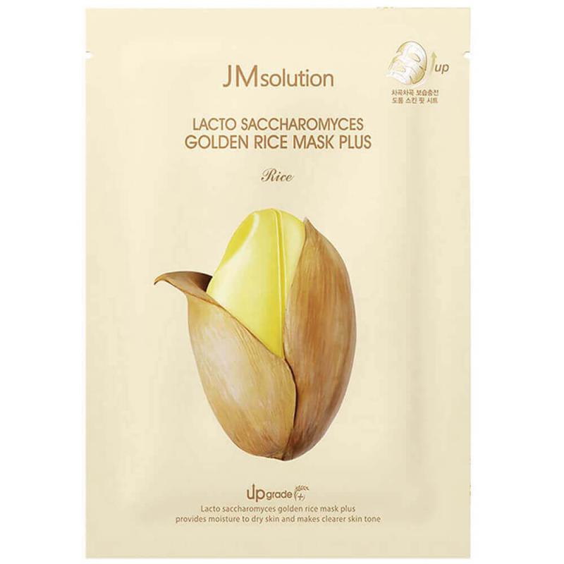 [Jmsolution] Маска тканевая с лактобактериями Lacto Saccharomyces Golden Rice Mask Plus, 30 мл