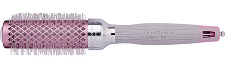 Термобрашинг керамический + ион Nano Thermic 34мм роз/сер