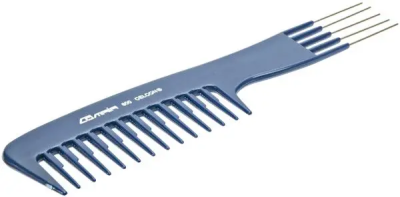 Расческа- вилка металич. большая  синяя  COMAIR