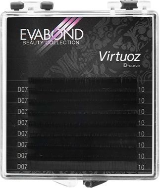Ресницы на ленте Virtuoz, 8 линий, Ø0,07 D-изгиб, 12 мм