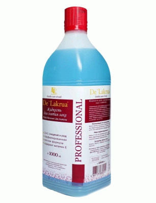 Жидкость для д/снят.лака 2 в 1 1000мл De Lakrua