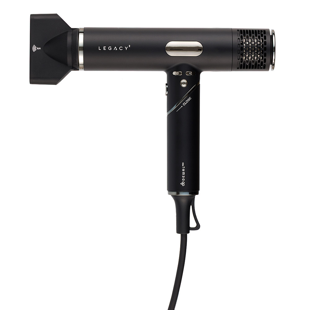 Фен DEWAL PRO LEGACY2, складной, 1600W, бесщеточный мотор,ионизация, 4 насадки + диффузор, провод 3м